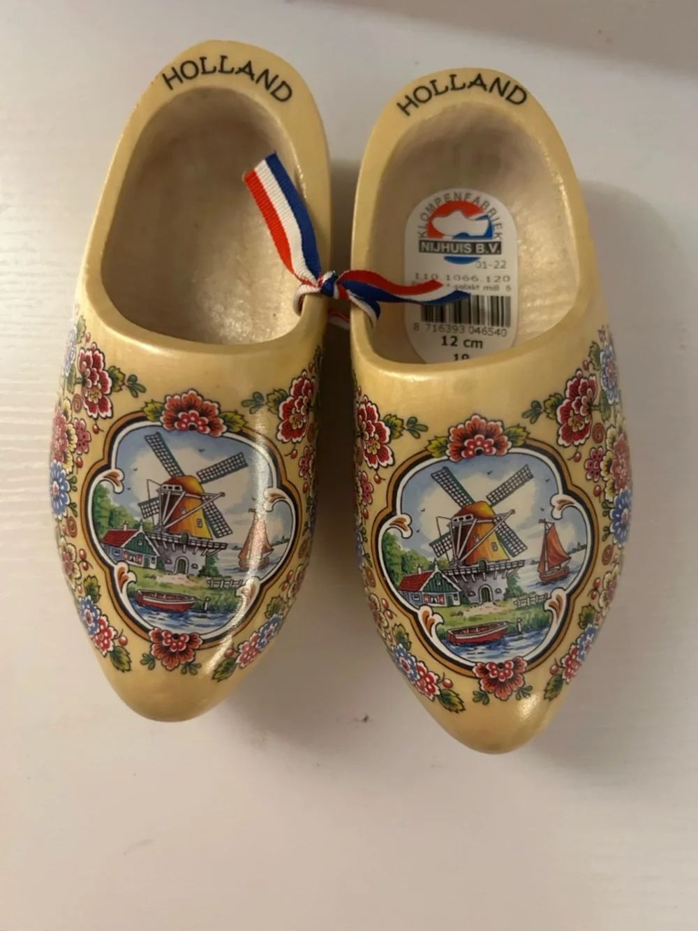Holland Ceramic Kids Clog - Yellow Floral Windmill Design